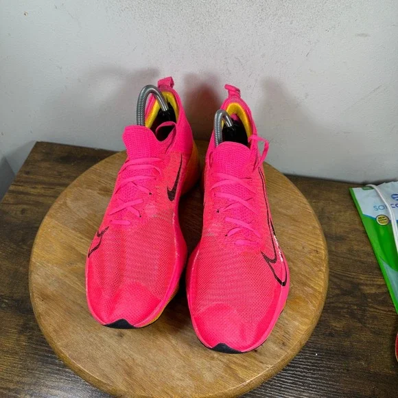 Nike Air Zoom Tempo Next% Men's Pink Volt Running Shoes CI9923-600 Size 10